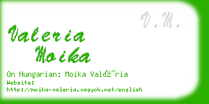 valeria moika business card